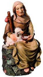 Shepherd Sitting w/ Lamb<br>Dolfi Matteo Nativity